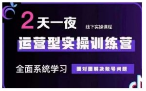 抖音直播运营型实操训练营，全面系统学习，面对面解决账号问题 12月10号-12号(第48期线下课)_网创资源库