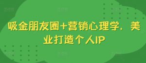 吸金朋友圈+营销心理学，美业打造个人IP_网创资源库