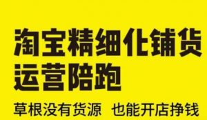淘宝精细化铺货运营陪跑(部分更新至2025)，草根没有货源 也能开店挣钱_网创资源库