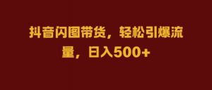 抖音闪图带货，轻松引爆流量，日入几张【揭秘】_网创资源库