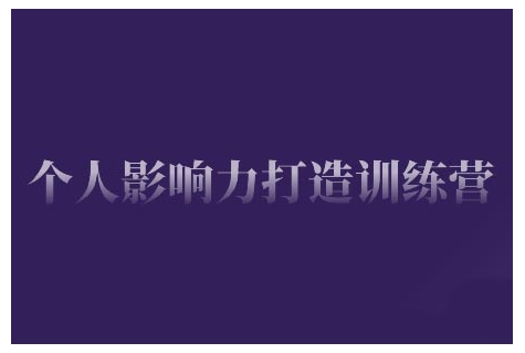 个人影响力打造训练营，掌握公域引流、私域运营、产品定位等核心技能，实现从0到1的个人IP蜕变_网创资源库
