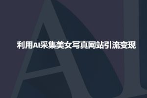 利用AI采集美女写真网站引流变现，引流嘎嘎的_网创资源库