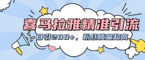 喜马拉雅精准引流，日引200+粉丝质量超高_网创资源库