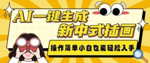 AI一键生成新中式插画， 操作简单，小白也能轻松入手_网创资源库