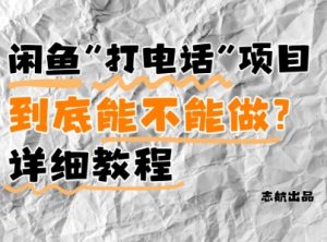 闲鱼新风口！手把手教你靠’打电话’月入5K+(附避坑指南)小白看完立马上手！_网创资源库