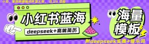 Deepseek+小红书简历蓝海赛道，24小时网盘自动发货，零成本，不限时间地点，日入四位数_网创资源库