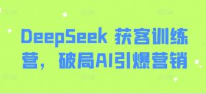 DeepSeek 获客训练营，破局AI引爆营销_网创资源库