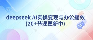 deepseek AI实操变现与办公提效(20+节课更新中)_网创资源库