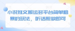 小说推文搬运多平台简单粗暴的玩法，听话照做即可_网创资源库