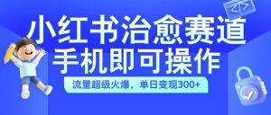小红书治愈视频赛道，手机即可操作，流量超级火爆，单日变现300+【揭秘】_网创资源库