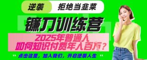 【网创项目终点站-镰刀训练营超级IP合伙人】25年普通人如何通过“知识付费”年入百个-仅此一版【揭秘】_网创资源库