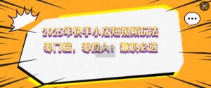 2025年快手小店短视频玩法，零门槛，零投入，兼职必选【揭秘】_网创资源库