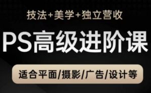 PS高级后期进阶课（技法+美学+独立营收），适合平面摄影广告设计等_网创资源库