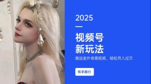 搬运老外奇葩视频，撸视频号分成计划收益，每天只需一小时，新手小白轻松月入过W_网创资源库