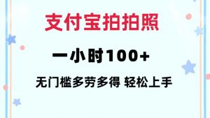 支付宝拍拍照一小时100+无任何门槛多劳多得一台手机轻松操做【揭秘】_网创资源库