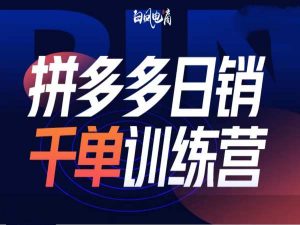 拼多多日销千单训练营第32期，2025开年变化和最新玩法_网创资源库