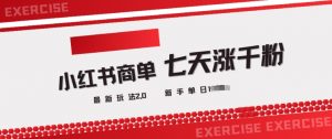 小红书商单2.0最新玩法，3天涨千粉单日变现多张_网创资源库