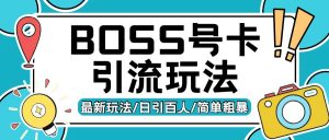 Boss直聘流量卡引流变现玩法，日引200+创业粉【揭秘】_网创资源库