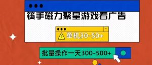 筷手磁力聚星4.0实操玩法，单机30-50+可批量放大【揭秘】_网创资源库