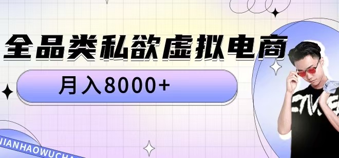 全品类私欲虚拟电商，月入8000+【揭秘】_网创资源库