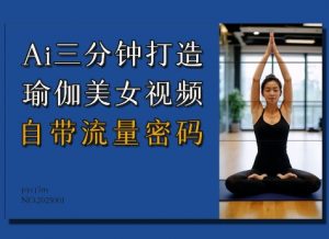 Ai3分钟打造瑜伽美女视频，自带流量密码_网创资源库
