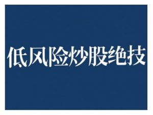 2024低风险股票实操营，低风险，高回报_网创资源库