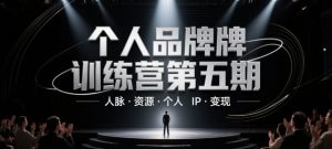 个人品牌训练营第五期，人脉·资源·个人IP·变现_网创资源库