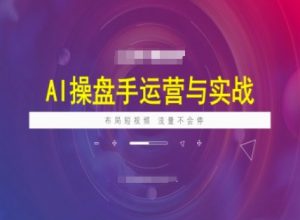 AI操盘手运营实战课程，布局短祝频，流量不会停_网创资源库