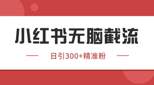 小红书只要你有同行就能获客，独家野路子获客玩法，暴力截流【揭秘】_网创资源库