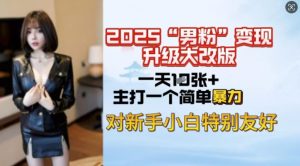 2025男粉变现全新玩法升级，日入上千简简单单，小白可轻松上手_网创资源库