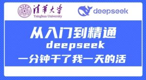 清华大学讲DeepSeek最全教程，从入门到精通，deepseek一分钟干了我一天的活_网创资源库