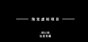 淘宝虚拟项目，从理论到实操，新手也能快速上手_网创资源库