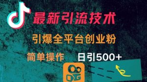 最新引流方法，引爆全平台的一个创业粉，简单操作日引300+_网创资源库