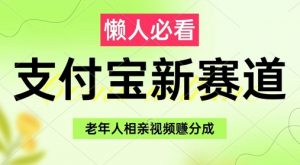 支付宝新赛道，利用老年人相亲视频，挣分成收益，轻松月入过W，操作简单_网创资源库