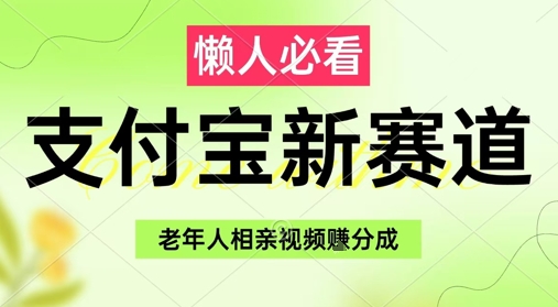 支付宝新赛道，利用老年人相亲视频，挣分成收益，轻松月入过W，操作简单_网创资源库