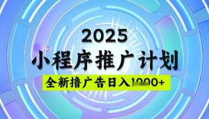 2025微信小程序推广计划，撸广告玩法，日均5张，稳定简单【揭秘】_网创资源库