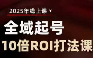 2025全域起号10倍ROI打法课，助你提升直播间的投资回报率_网创资源库