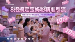 8招搞定宝妈粉精准引流，精准引流10万本地母婴粉，多渠道流量爆破玩法_网创资源库