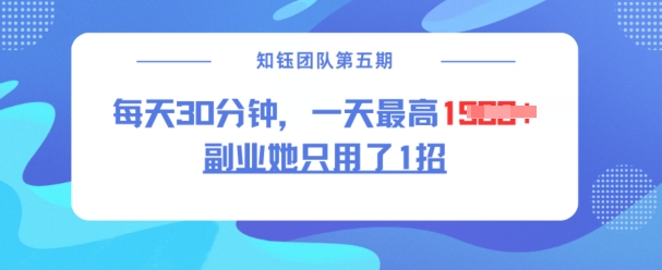 副业她只用了1招，每天30分钟，无脑二创，一天最高1.5k_网创资源库
