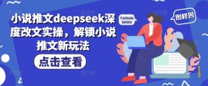 小说推文deepseek深度改文实操，解锁小说推文新玩法_网创资源库