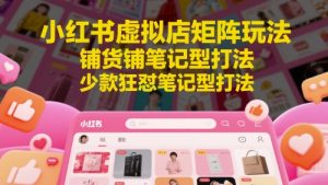 小红书虚拟店矩阵玩法，铺货铺笔记型打法，少款狂怼笔记型打法_网创资源库