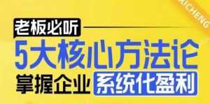 【老板必听】5大核心方法论，掌握企业系统化盈利密码_网创资源库