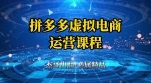 拼多多虚拟资料项目，从起店到出单全套系列教程，从0到1小白也可以轻松上手_网创资源库