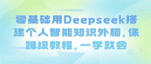 零基础用Deepseek搭建个人智能知识外脑，保姆级教程，一学就会_网创资源库