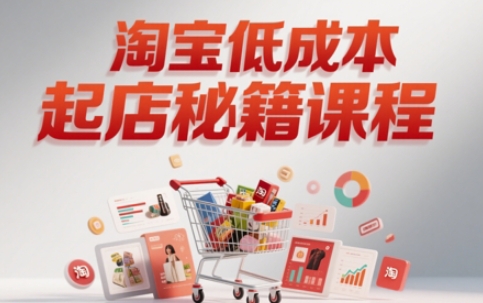 淘宝低成本起店系统课，助你快速起店，实现弯道超车_网创资源库