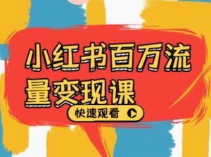 小红书百万流量变现课，小红书电商教程下载_网创资源库
