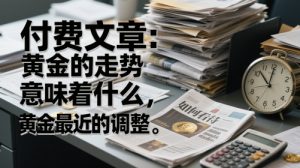 付费文章：黄金的走势意味着什么，如何看待黄金最近的调整_网创资源库