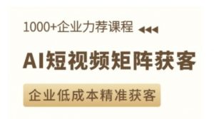 AI短视频矩阵获客实操课，企业低成本精准获客_网创资源库