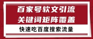 百家号软文引流关键词覆盖打法，吃搜索流量日引99+【揭秘】_网创资源库