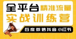 全平台精准流量实战训练营，百度微信抖音小红书SEO引流教程_网创资源库